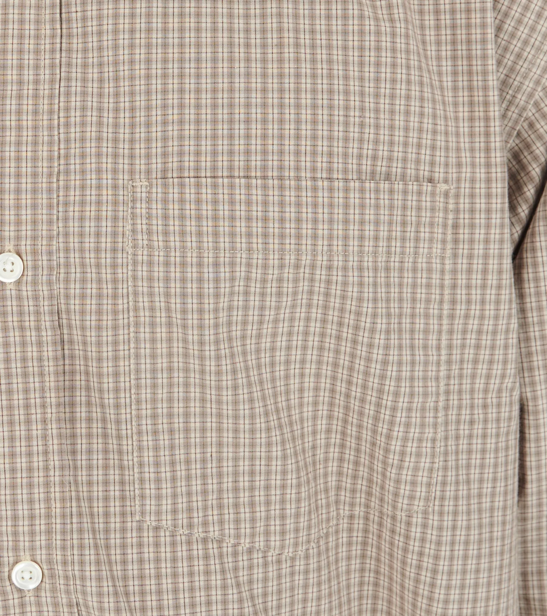 Ole Oversize Poplin Check Shirt Walnut sold by Dr. Adams product image thumbnail 5
