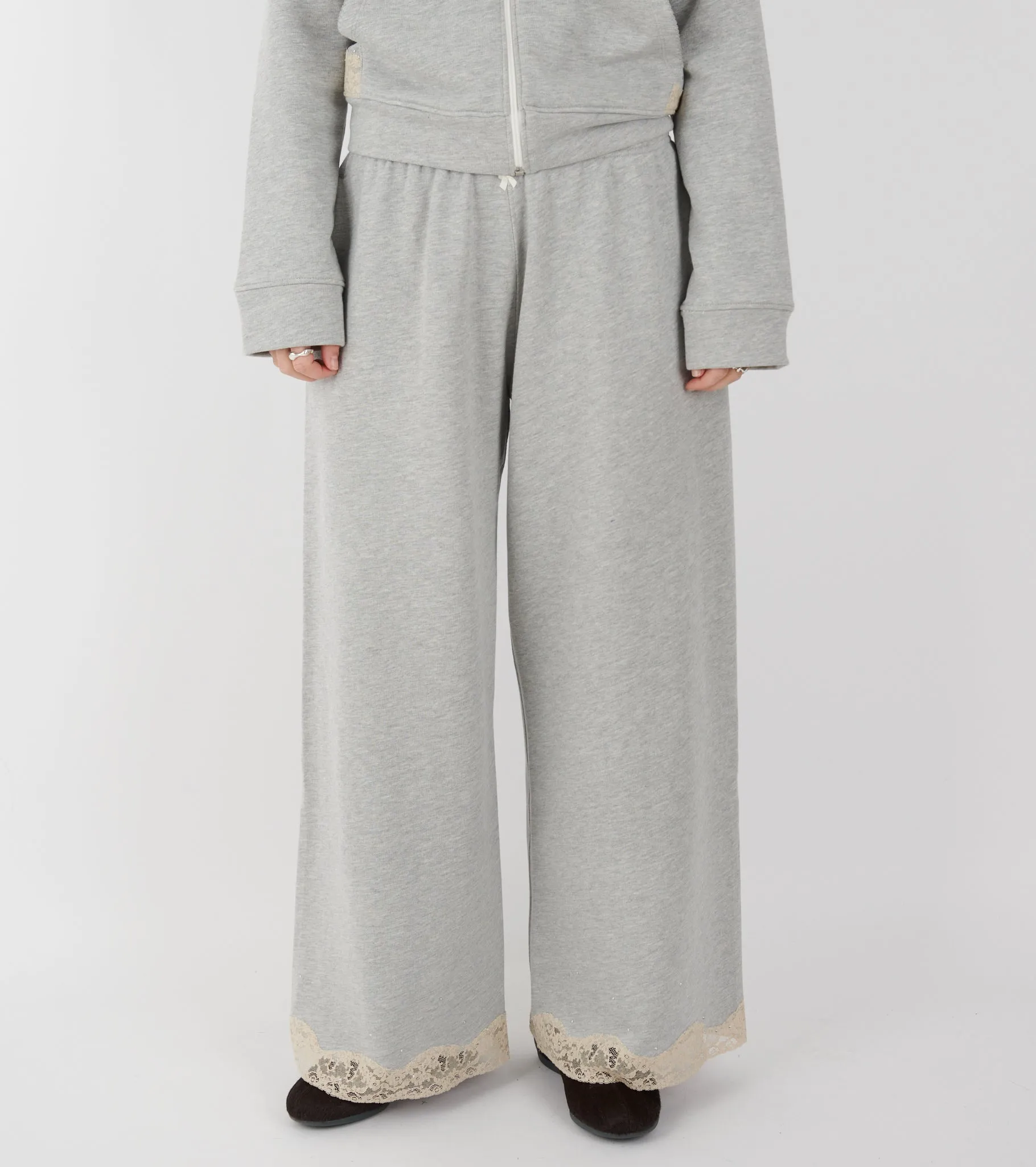 Lace Sweatpants Light Grey Melange sold by Dr. Adams product image thumbnail 3