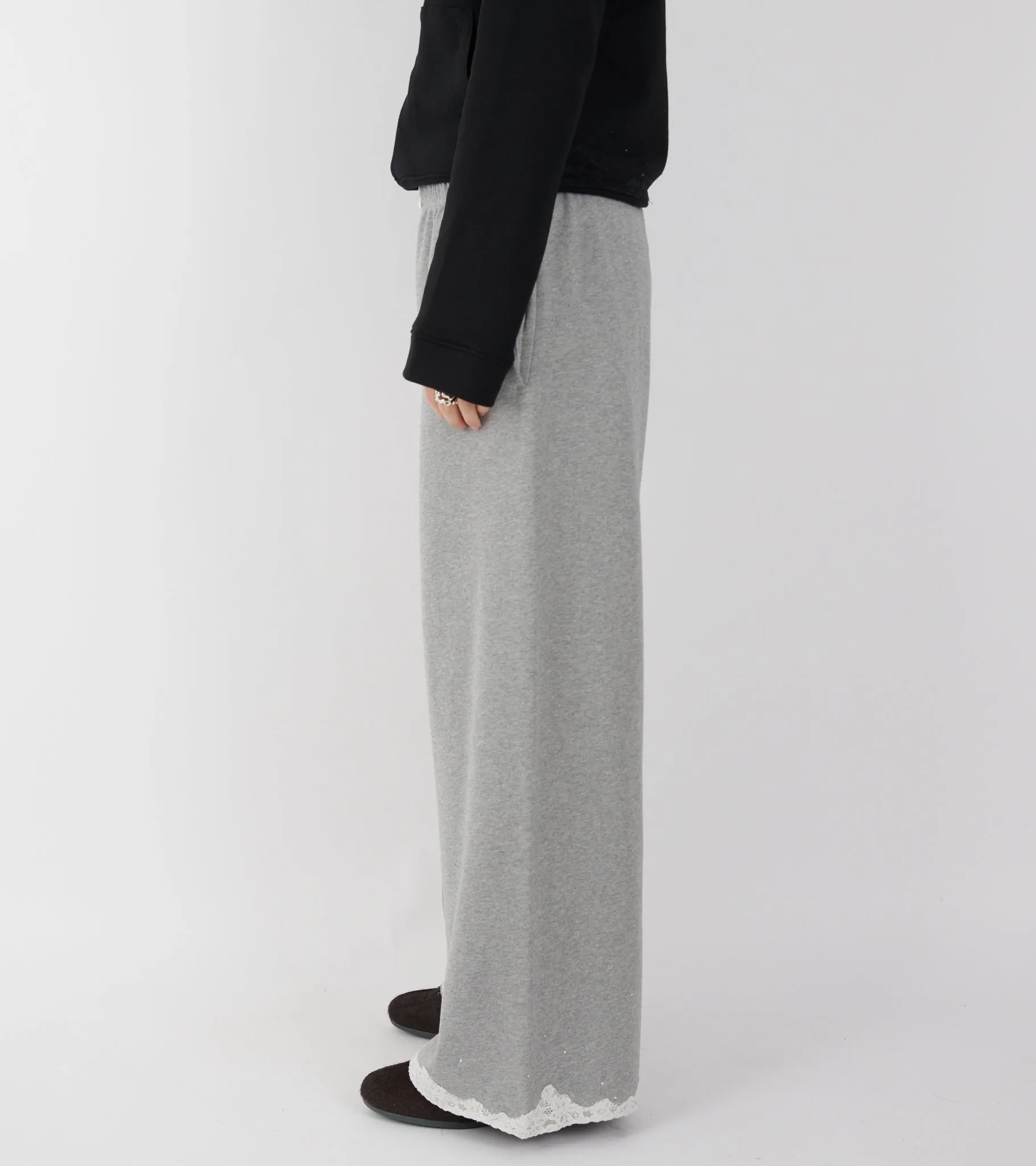 Lace Sweatpants Dark Grey Melange sold by Dr. Adams product image thumbnail 3
