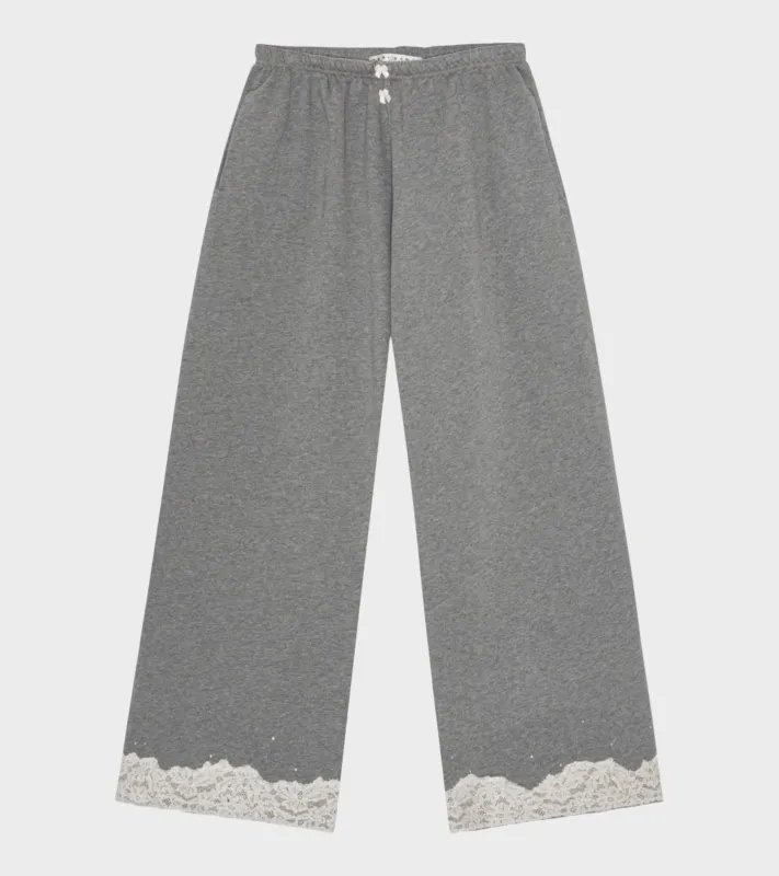Lace Sweatpants Dark Grey Melange made by Dr. Adams