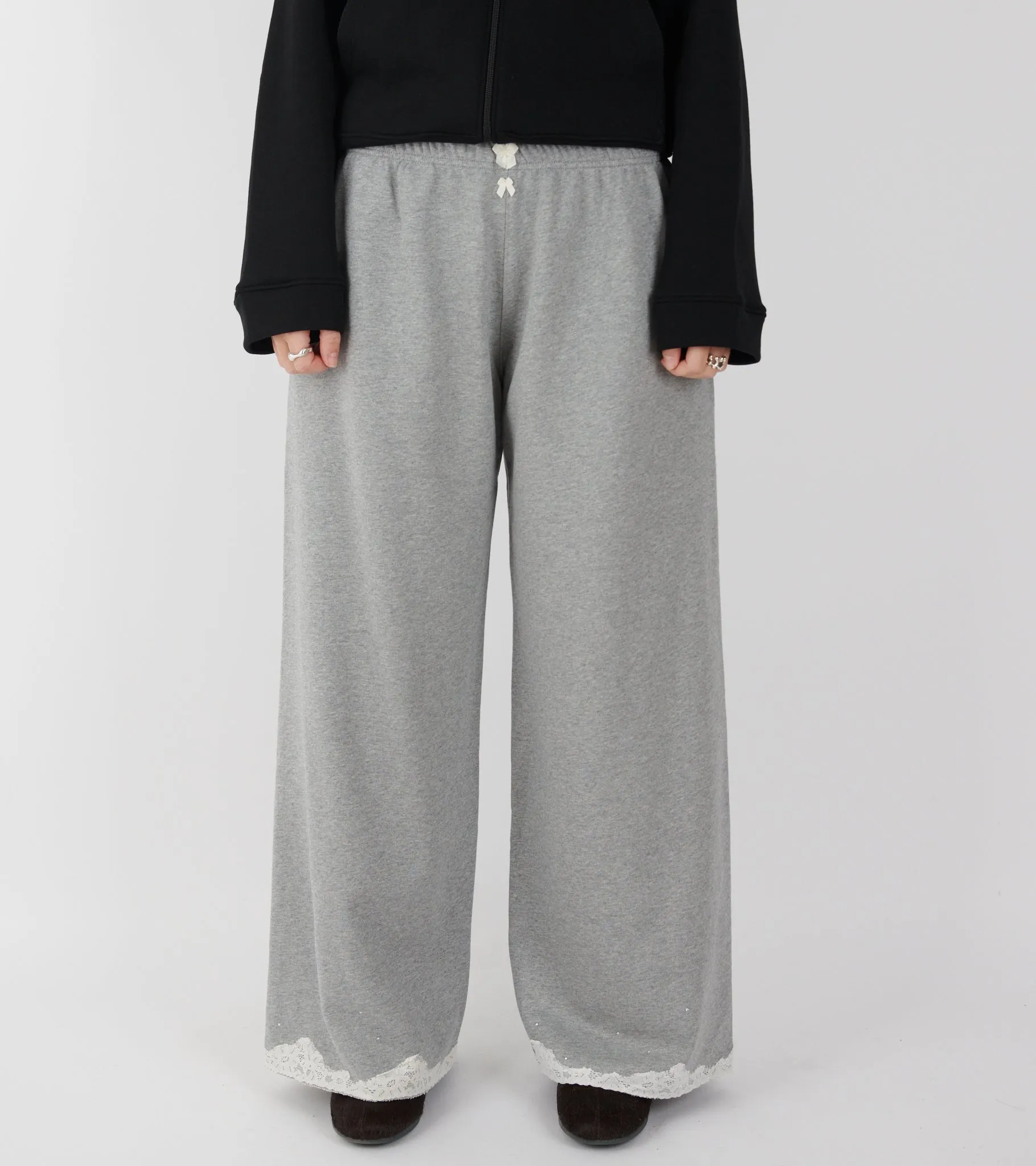 Lace Sweatpants Dark Grey Melange sold by Dr. Adams product image thumbnail 2
