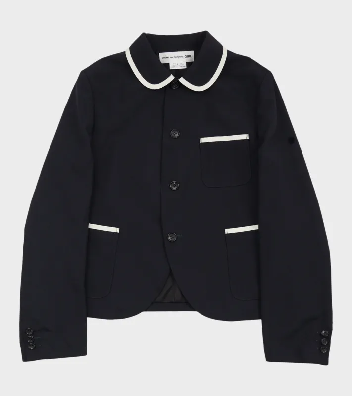 Piping Jacket Navy/White made by Comme des Garcons