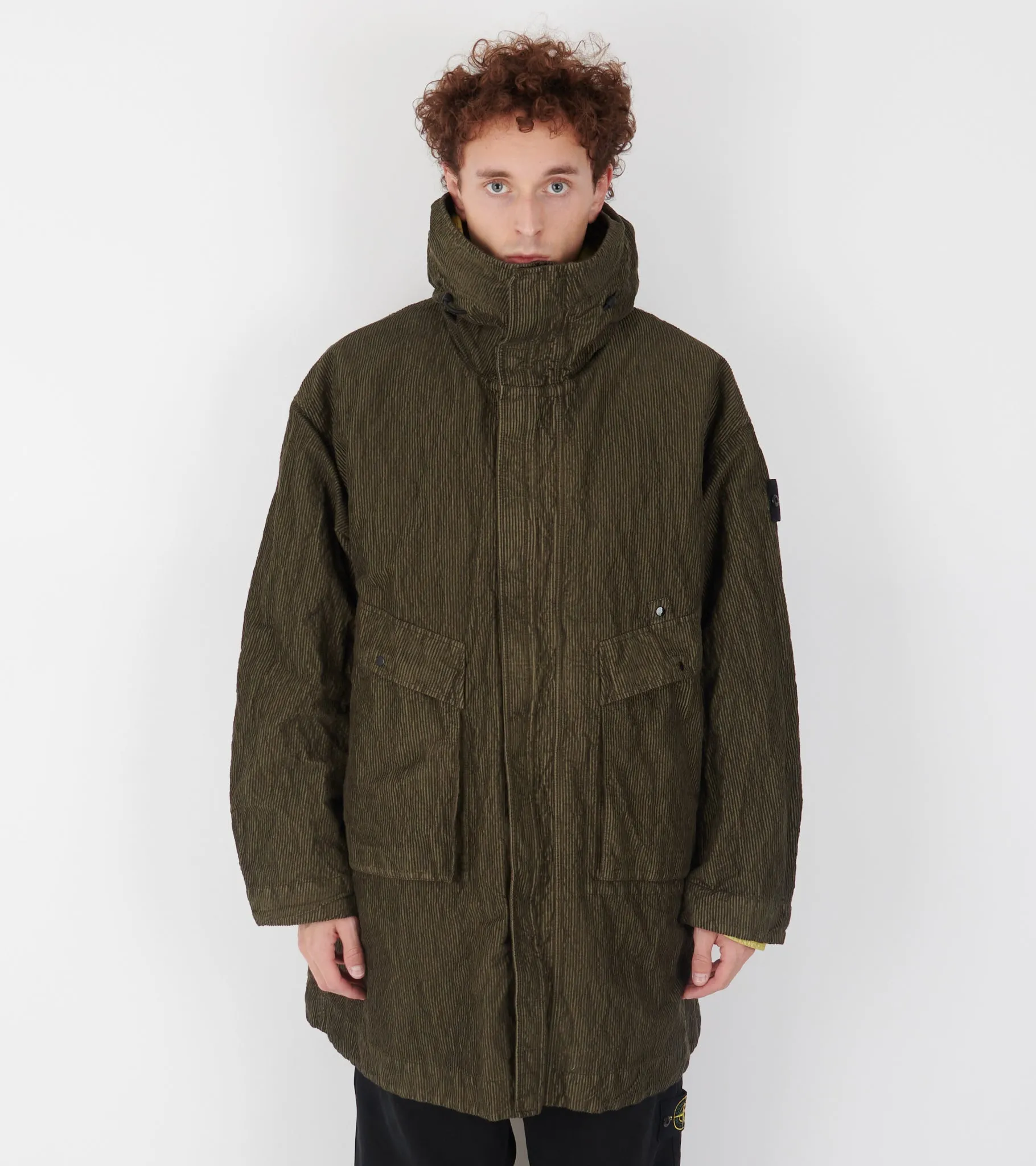 Wrinkled Corduroy Coat Military Green sold by Dr. Adams product image thumbnail 3