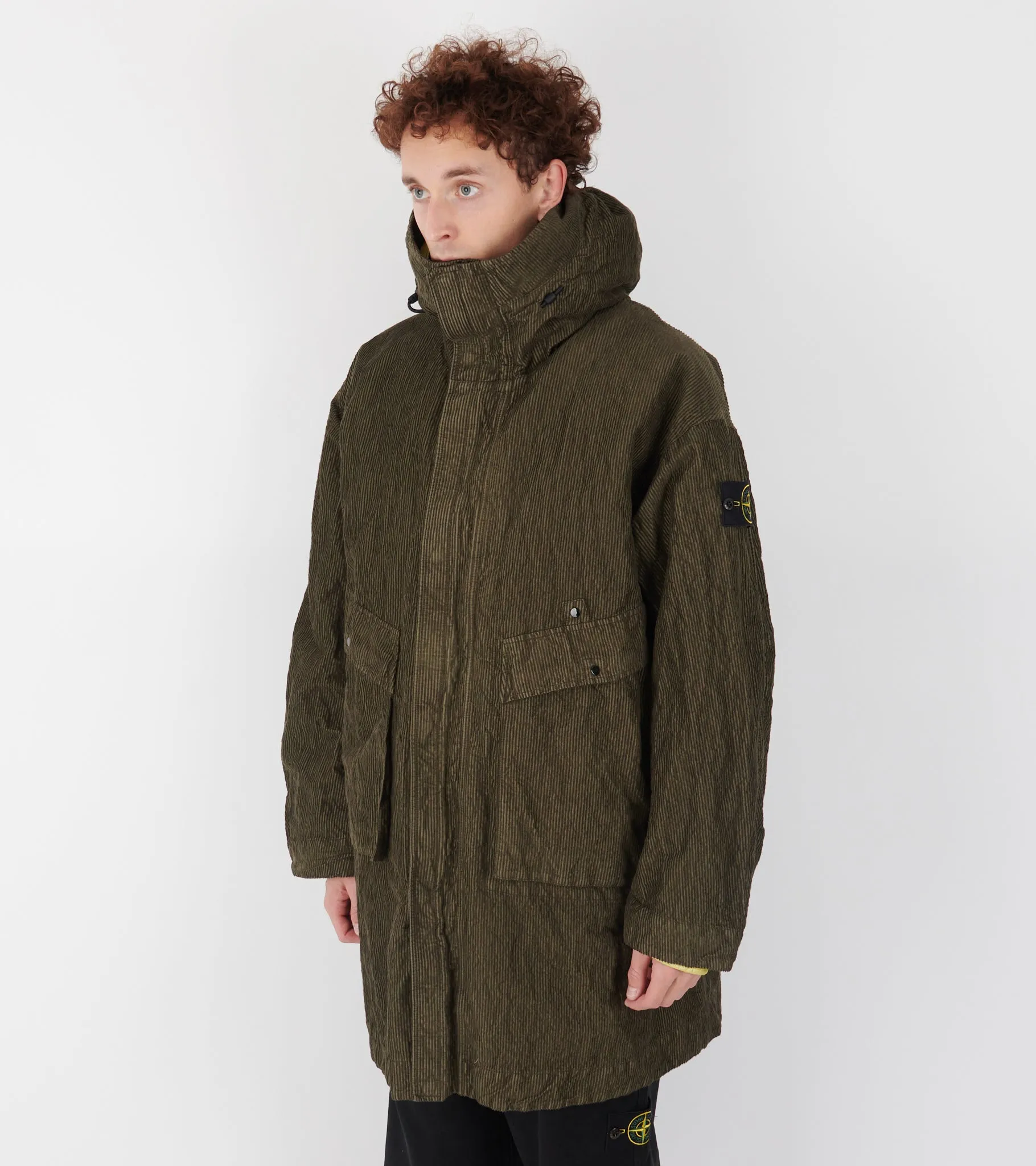 Wrinkled Corduroy Coat Military Green sold by Dr. Adams product image thumbnail 4