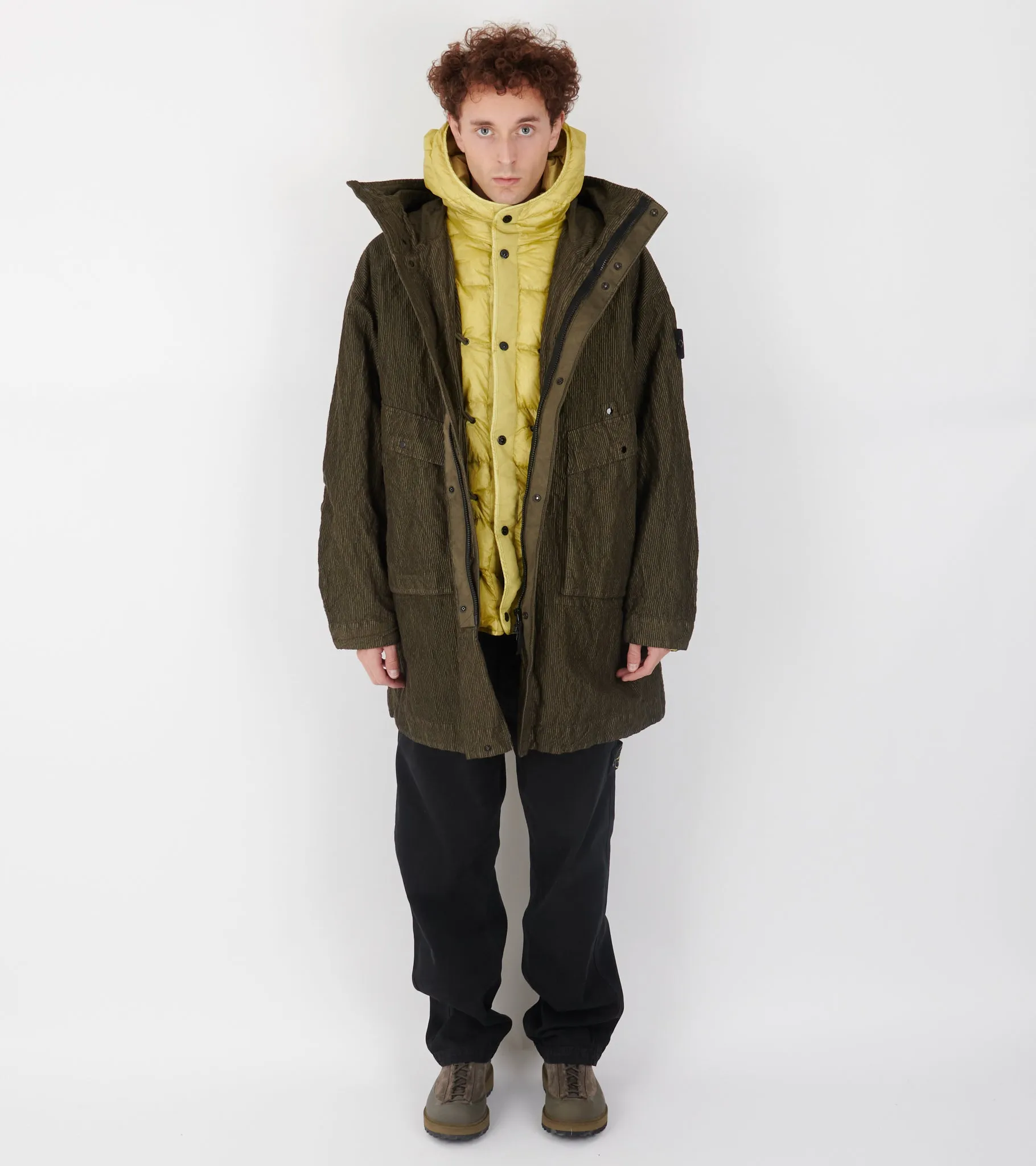 Wrinkled Corduroy Coat Military Green sold by Dr. Adams product image thumbnail 2
