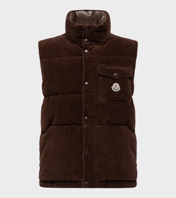 Agen Corduroy Down Vest Brown sold by Dr. Adams