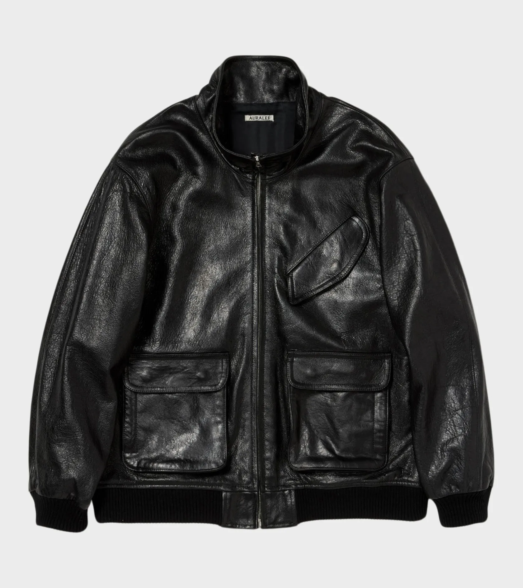 Lamb Leather Zip Blouson Black sold by Dr. Adams