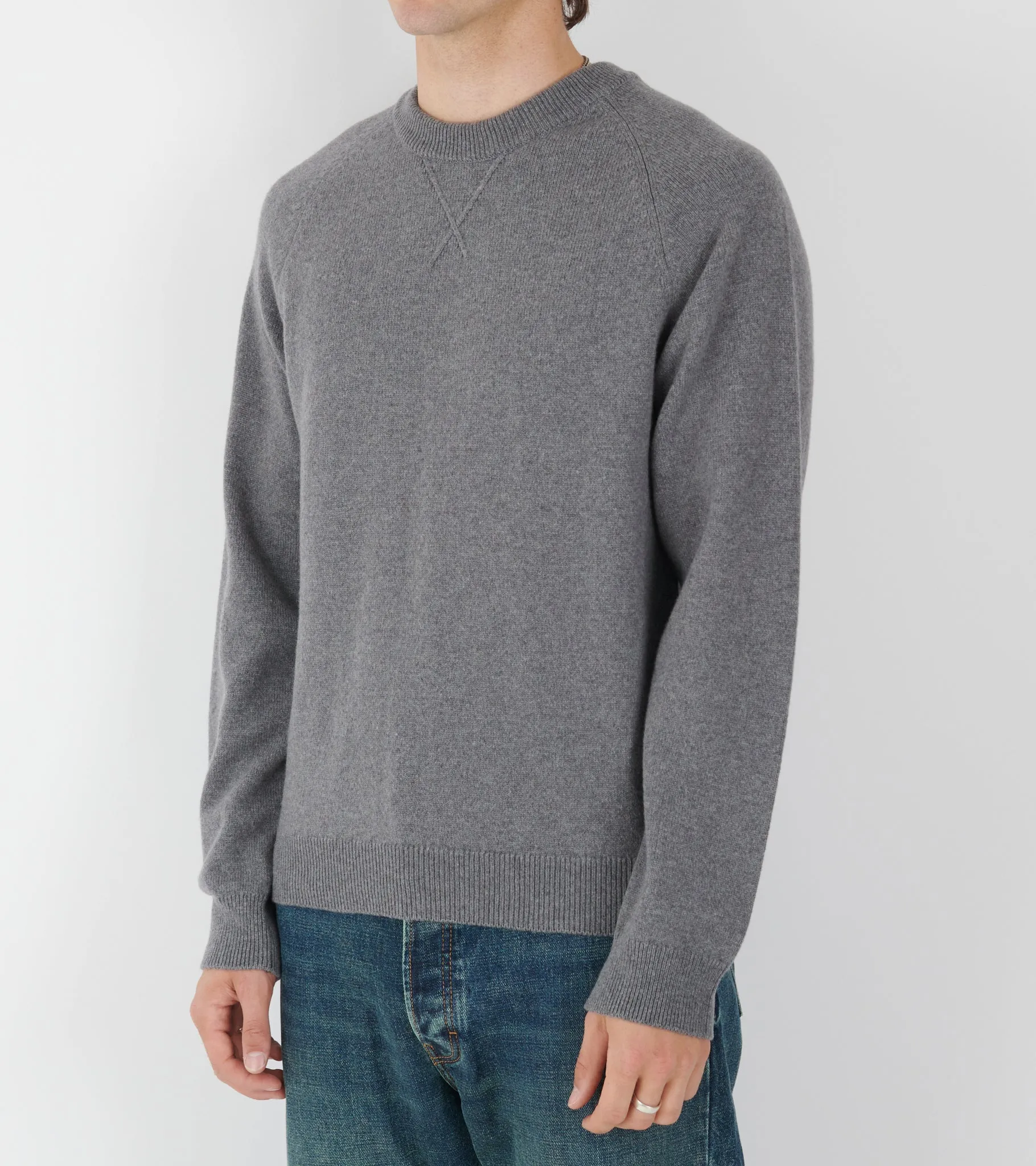 Merino Crewneck Sweater Grey sold by Dr. Adams product image thumbnail 3