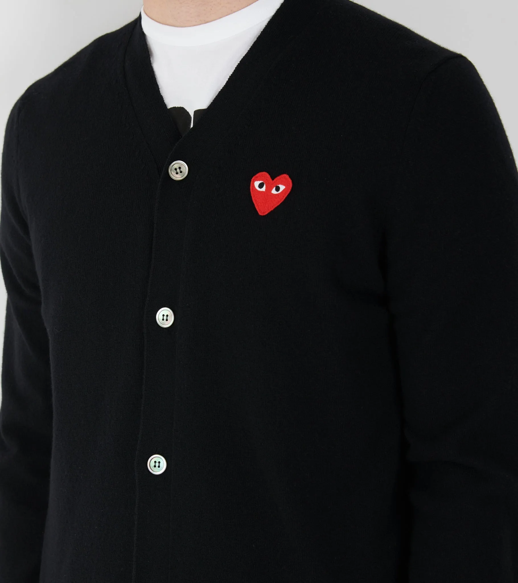 U Red Heart V-neck Cardigan Black sold by Dr. Adams product image thumbnail 4
