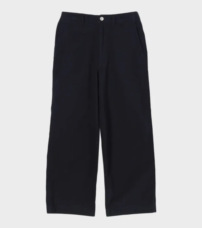 Wide Chino Pants Navy sold by Dr. Adams