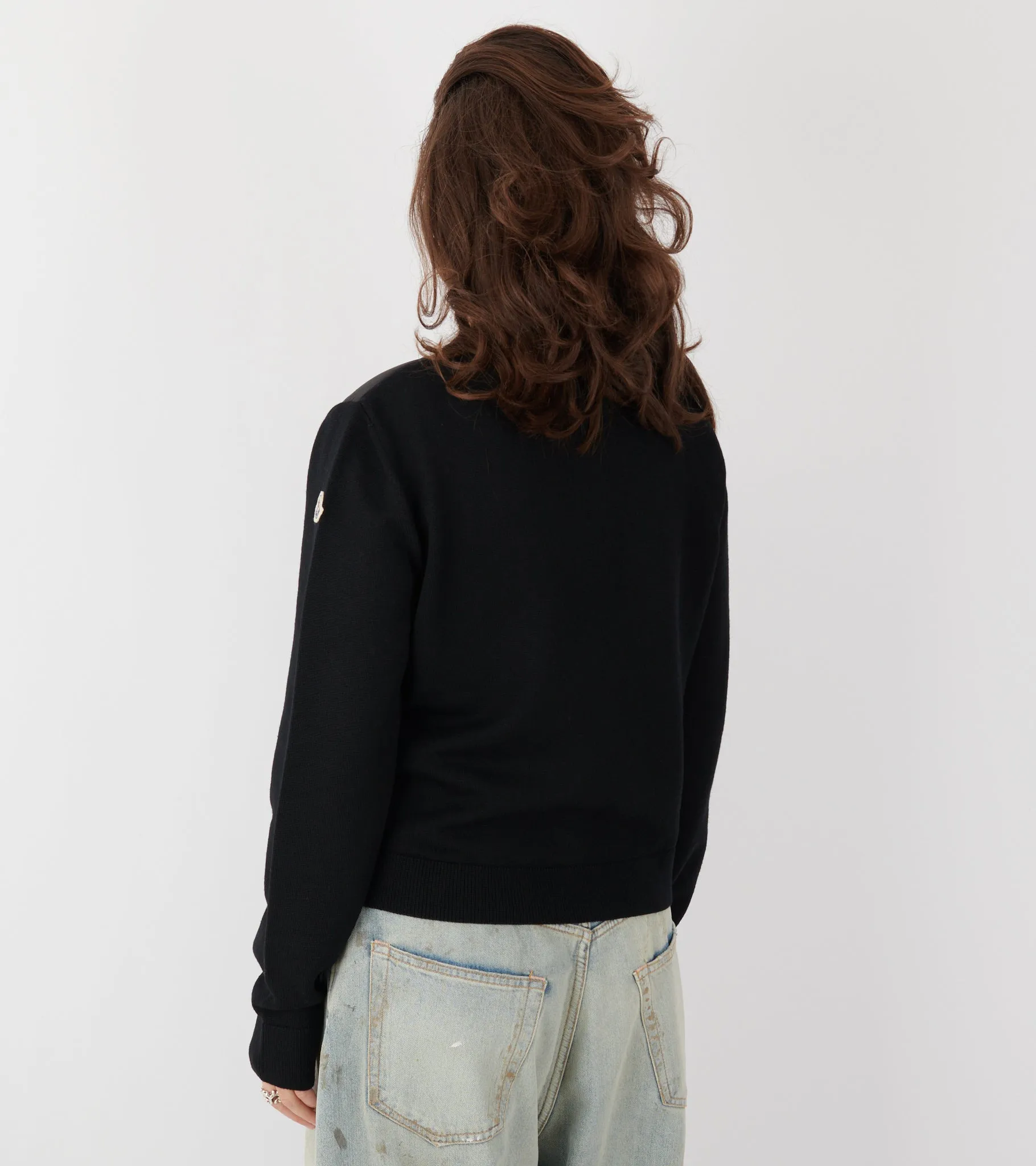 Padded Merino Wool Zip Up Cardigan Black sold by Dr. Adams product image thumbnail 4