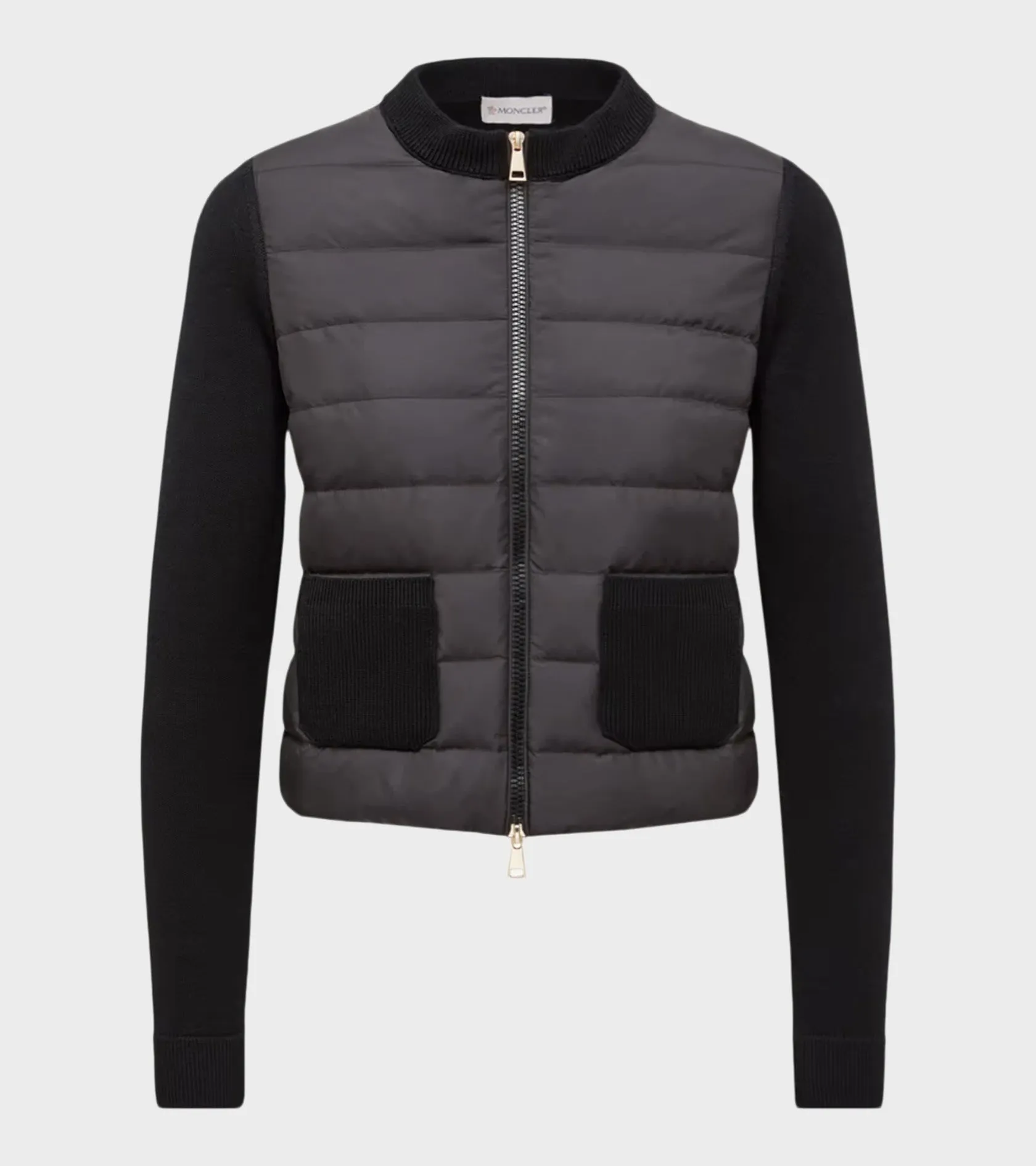 Padded Merino Wool Zip Up Cardigan Black sold by Dr. Adams