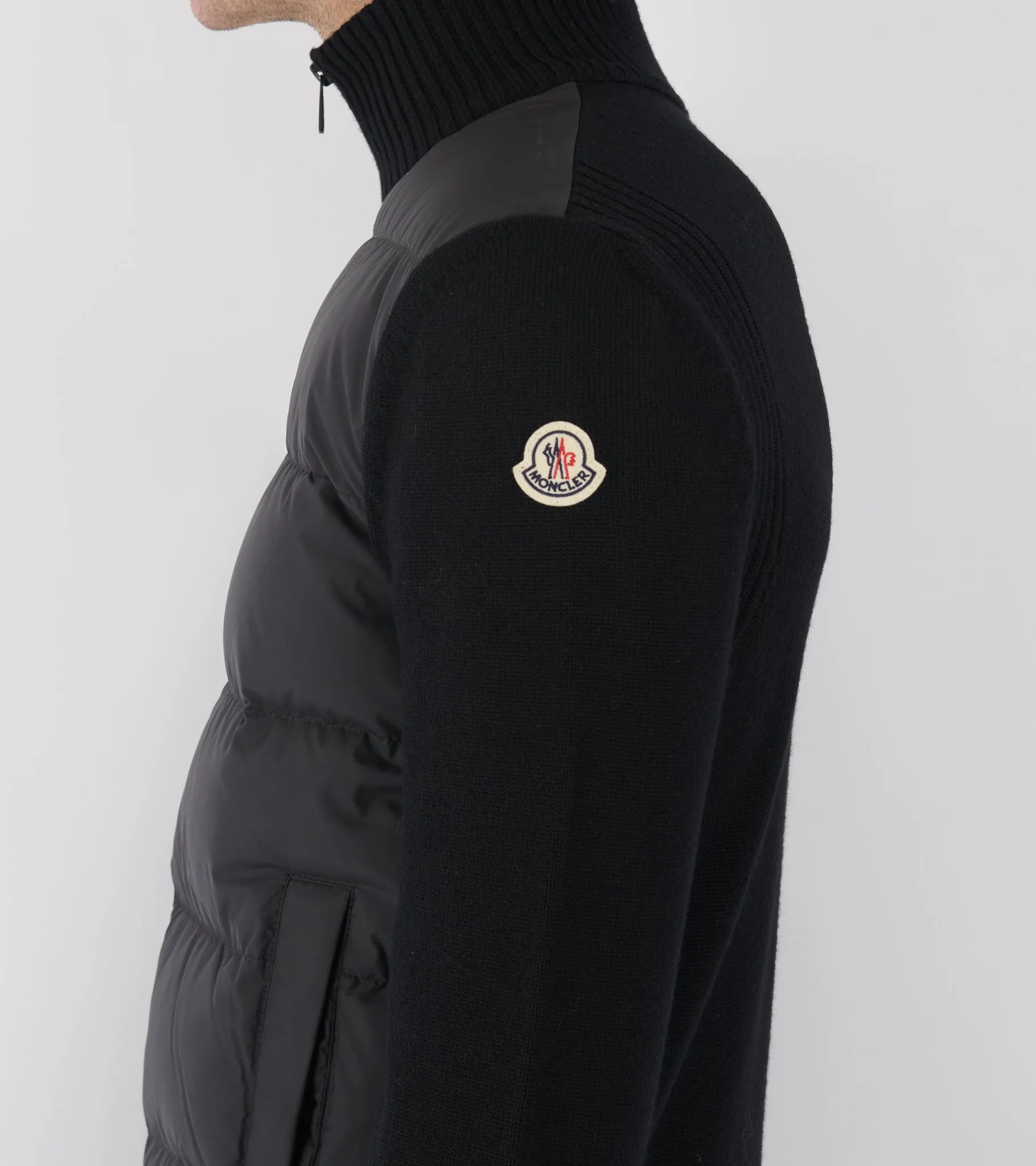 Padded Wool Zip Up Cardigan Black sold by Dr. Adams product image thumbnail 5