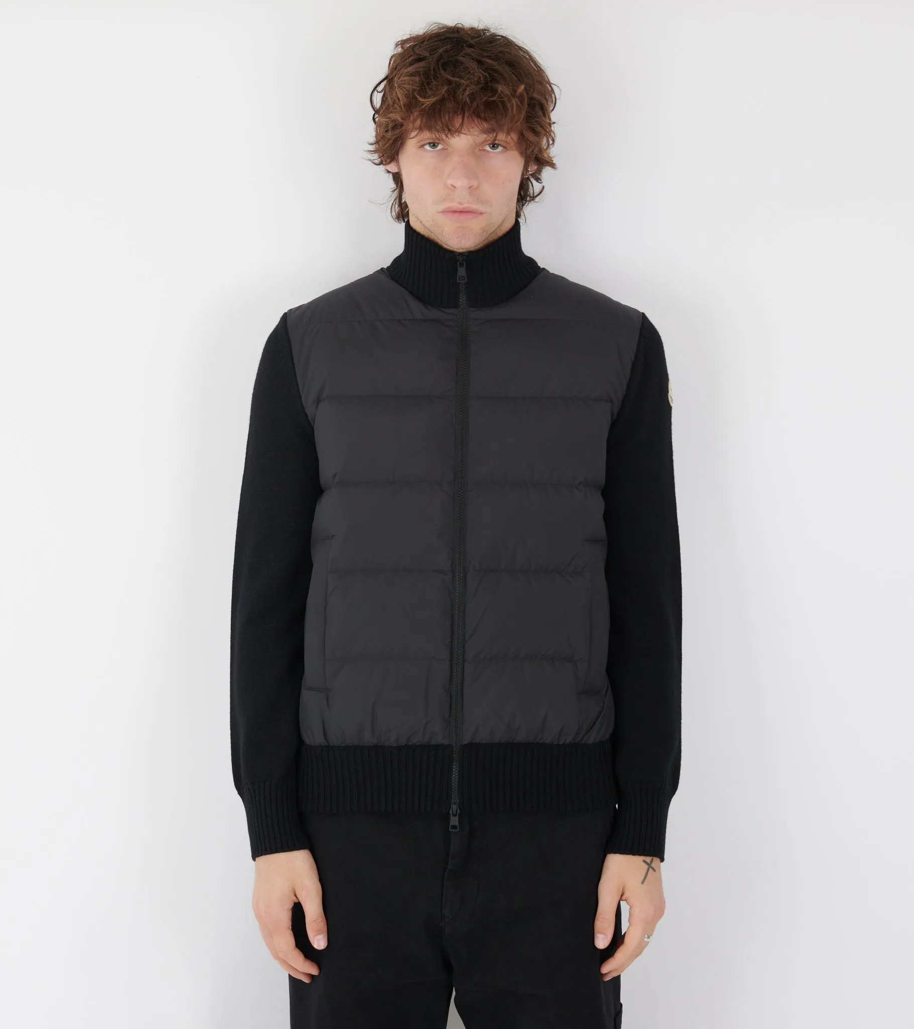 Padded Wool Zip Up Cardigan Black sold by Dr. Adams product image thumbnail 3