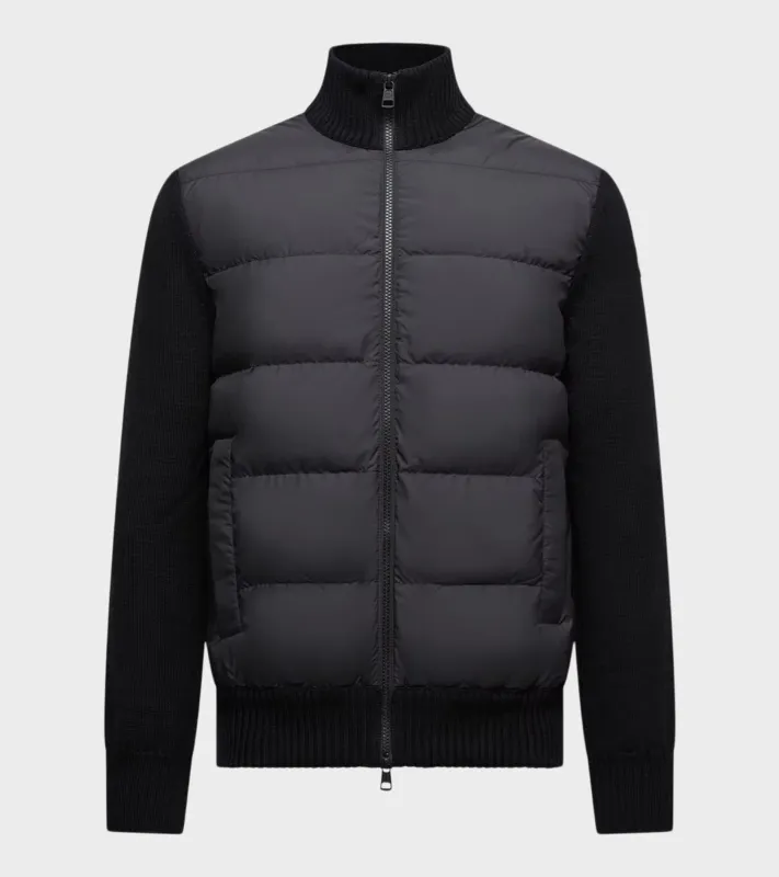 Padded Wool Zip Up Cardigan Black sold by Dr. Adams