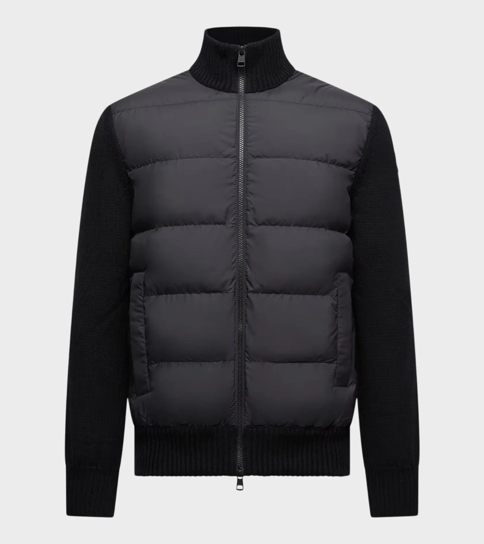 Padded Wool Zip Up Cardigan Black sold by Dr. Adams