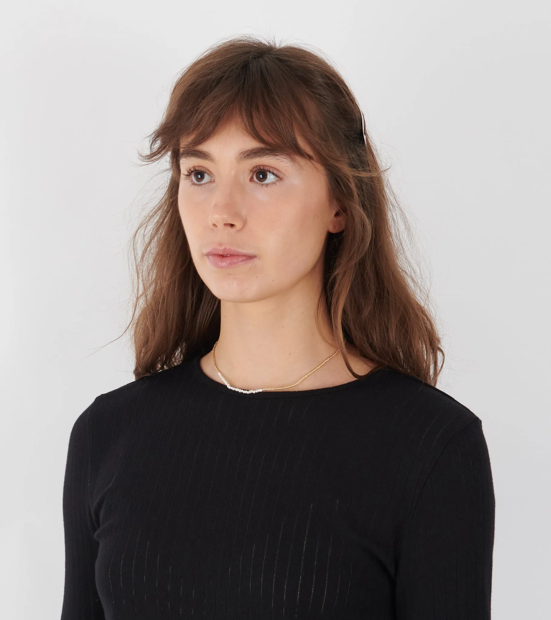 Slim Pearly Necklace Gold sold by Dr. Adams product image thumbnail 2