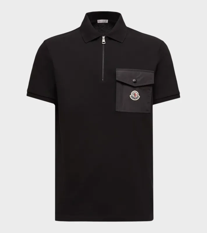 S/S Pocket Cotton Polo Black sold by Dr. Adams