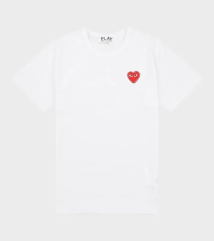 U Rhinestone Red Heart T-shirt White sold by Dr. Adams