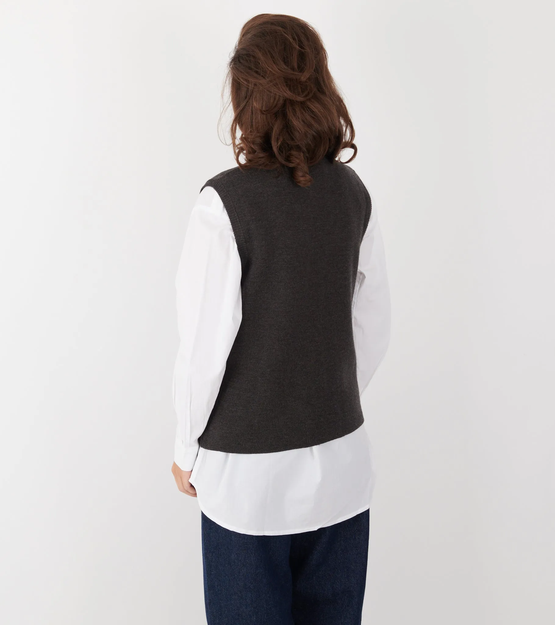 Elva Vest Dark Brown Melange sold by Dr. Adams product image thumbnail 5