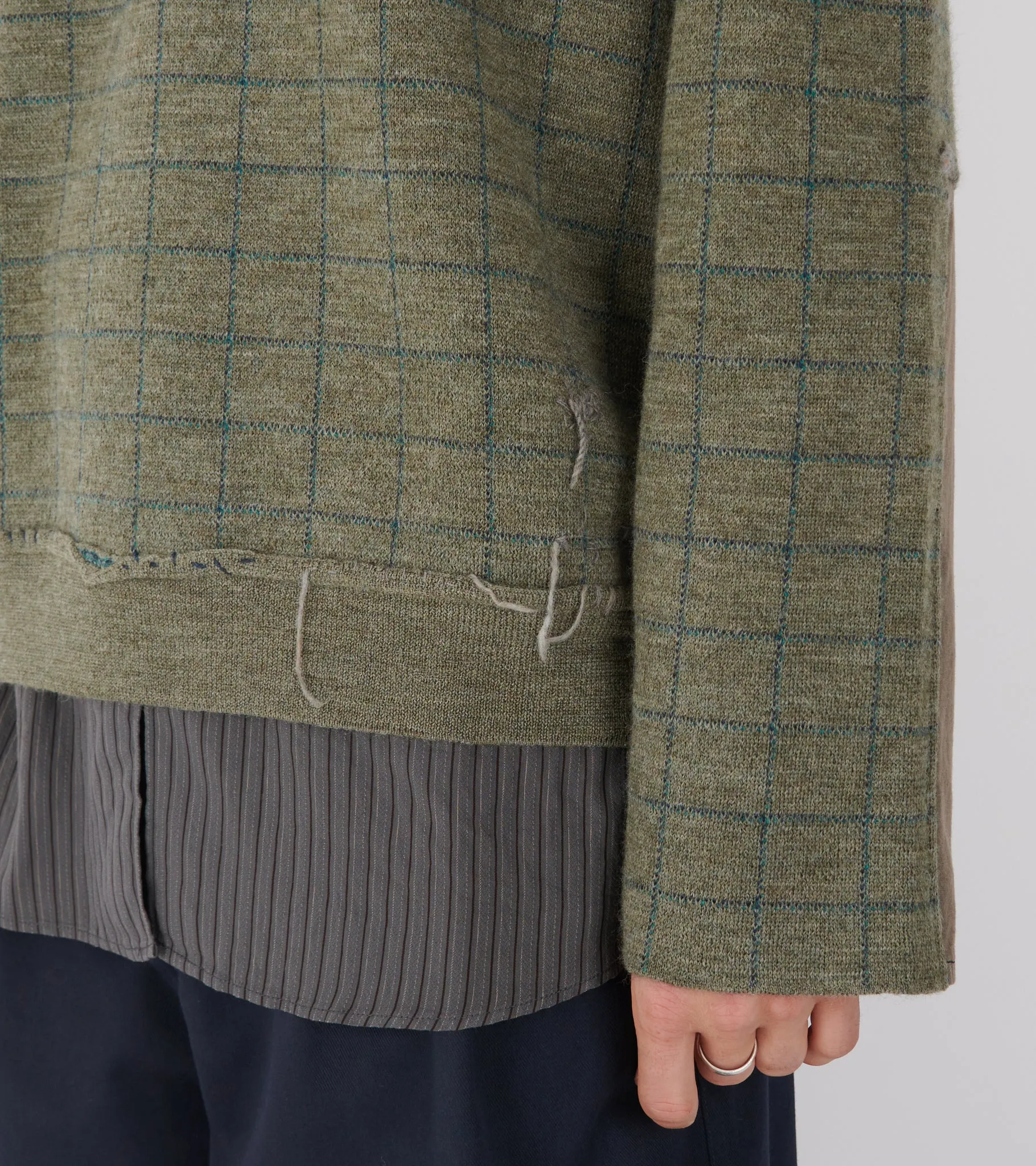 Wool V-neck Militery Green sold by Dr. Adams product image thumbnail 5