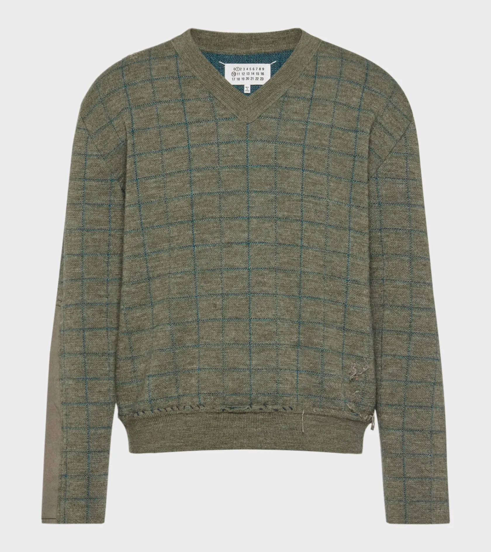 Wool V-neck Militery Green sold by Dr. Adams