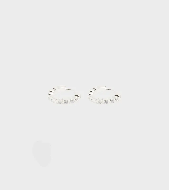 Oda Mini Hoops Silver sold by Dr. Adams