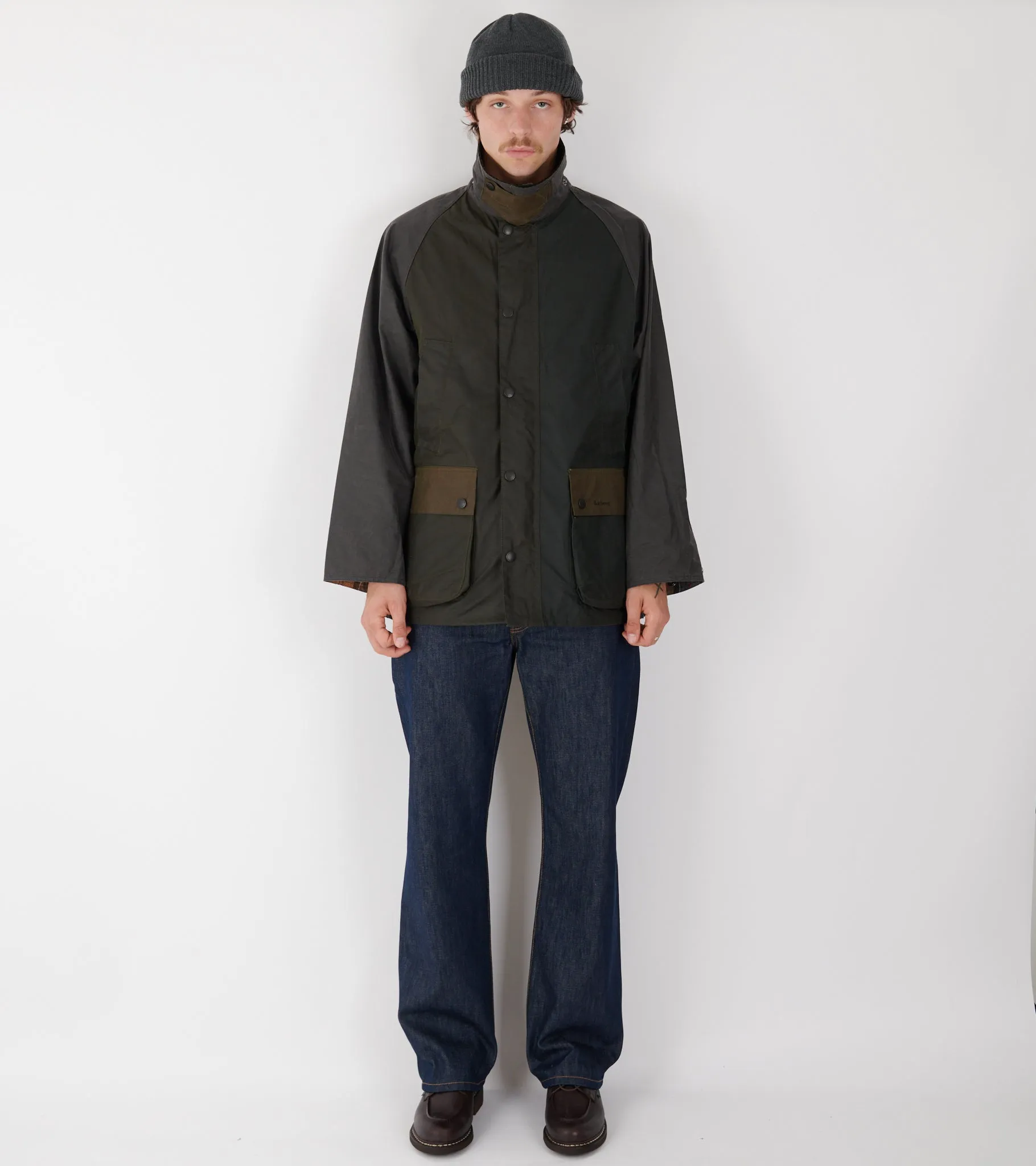 Barbour Patchwork OS Sage Bedale Wax Jacket sold by Dr. Adams product image thumbnail 3