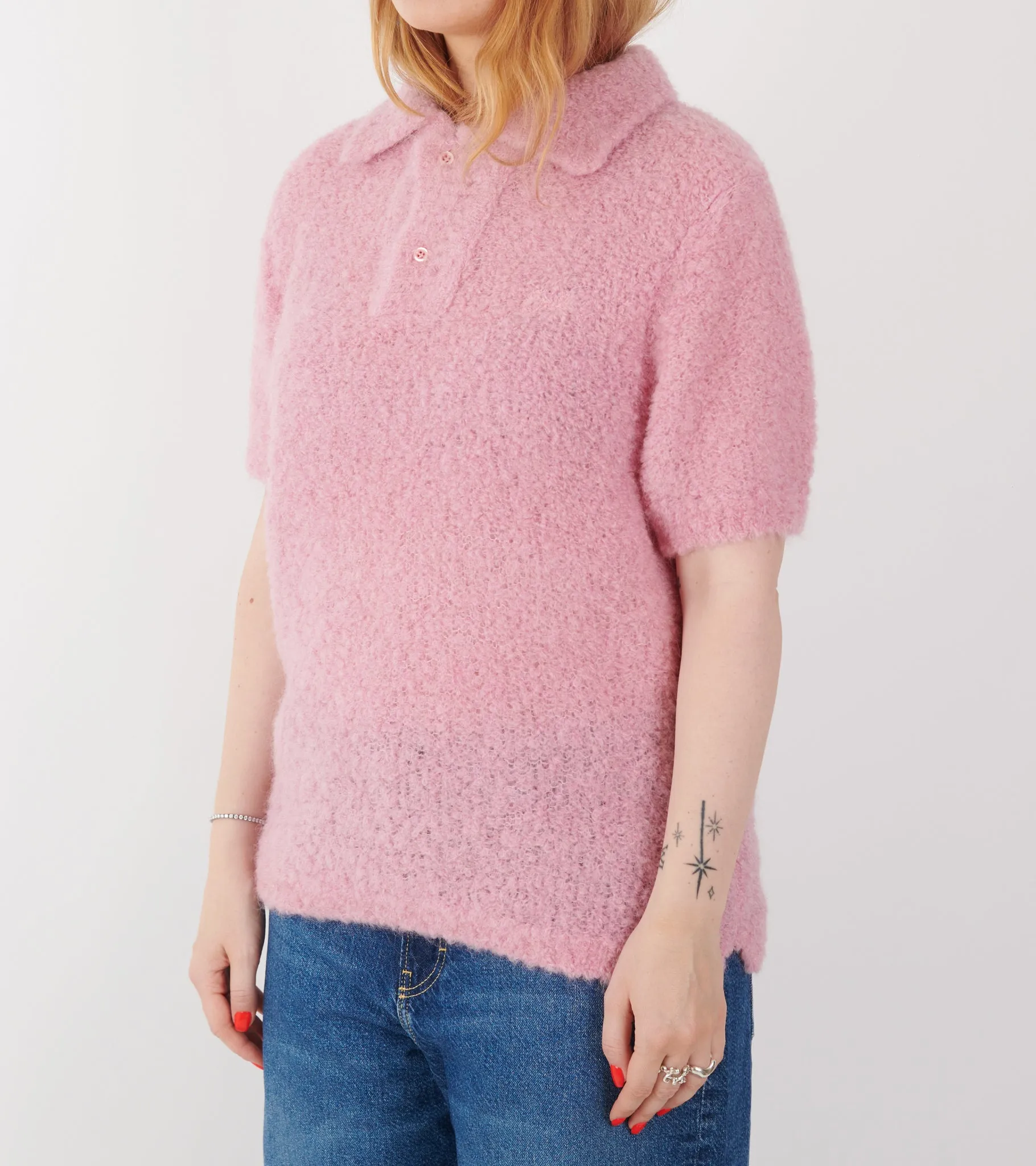 Alpaca S/S Polo Knit Light Pink sold by Dr. Adams product image thumbnail 3