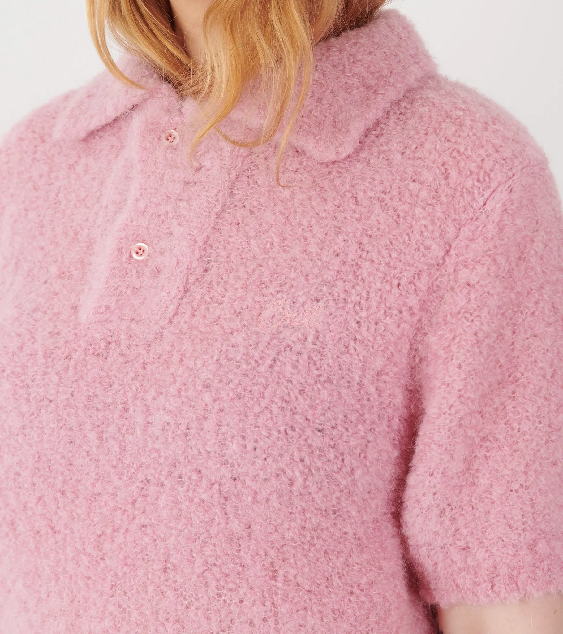 Alpaca S/S Polo Knit Light Pink sold by Dr. Adams product image thumbnail 4