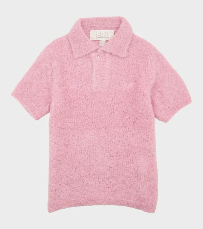 Alpaca S/S Polo Knit Light Pink sold by Dr. Adams