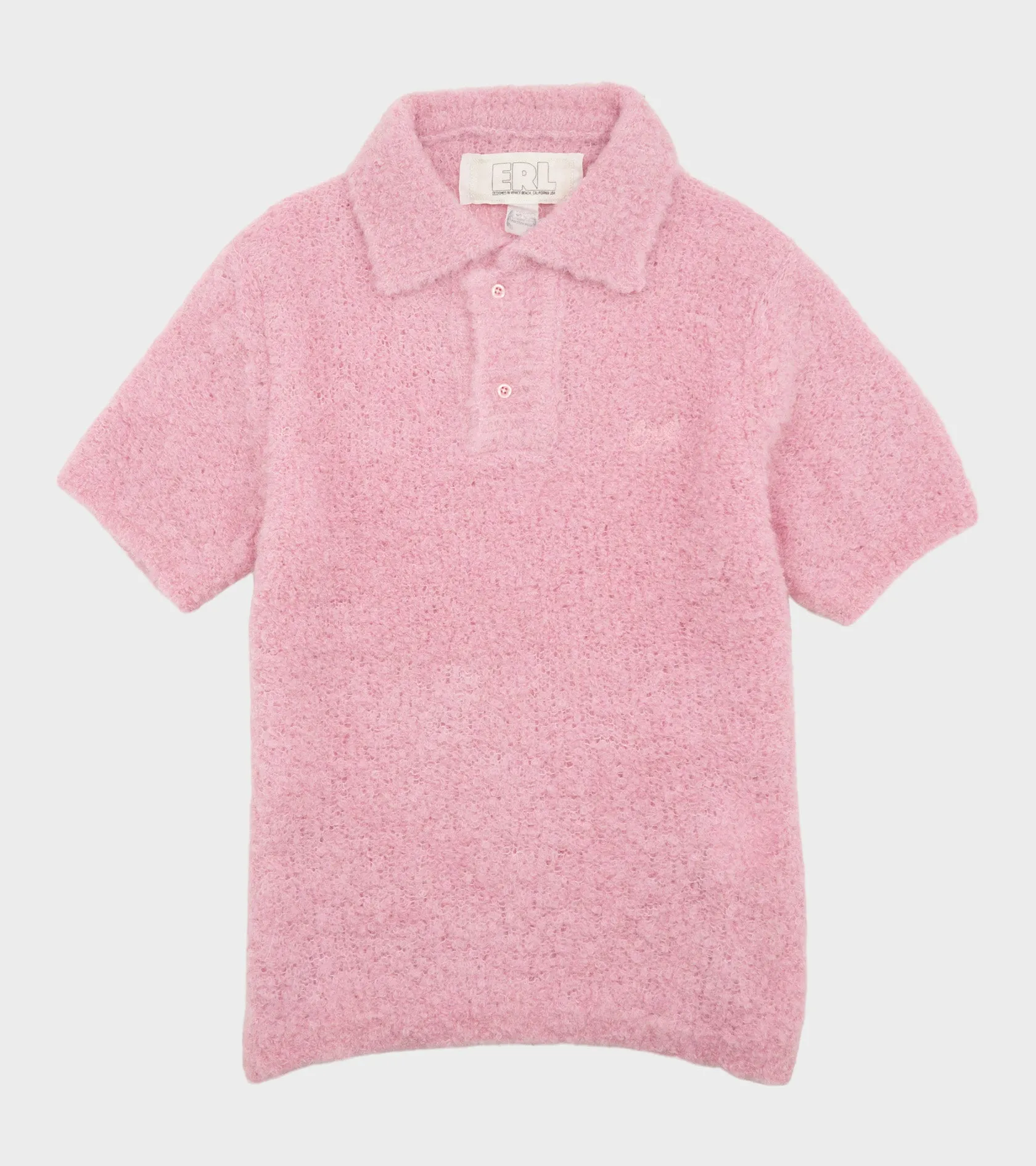 Alpaca S/S Polo Knit Light Pink sold by Dr. Adams