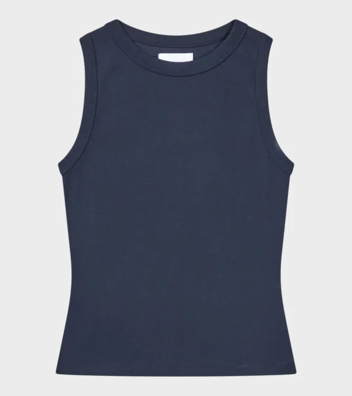 Carrie Tank Navy sold by Dr. Adams