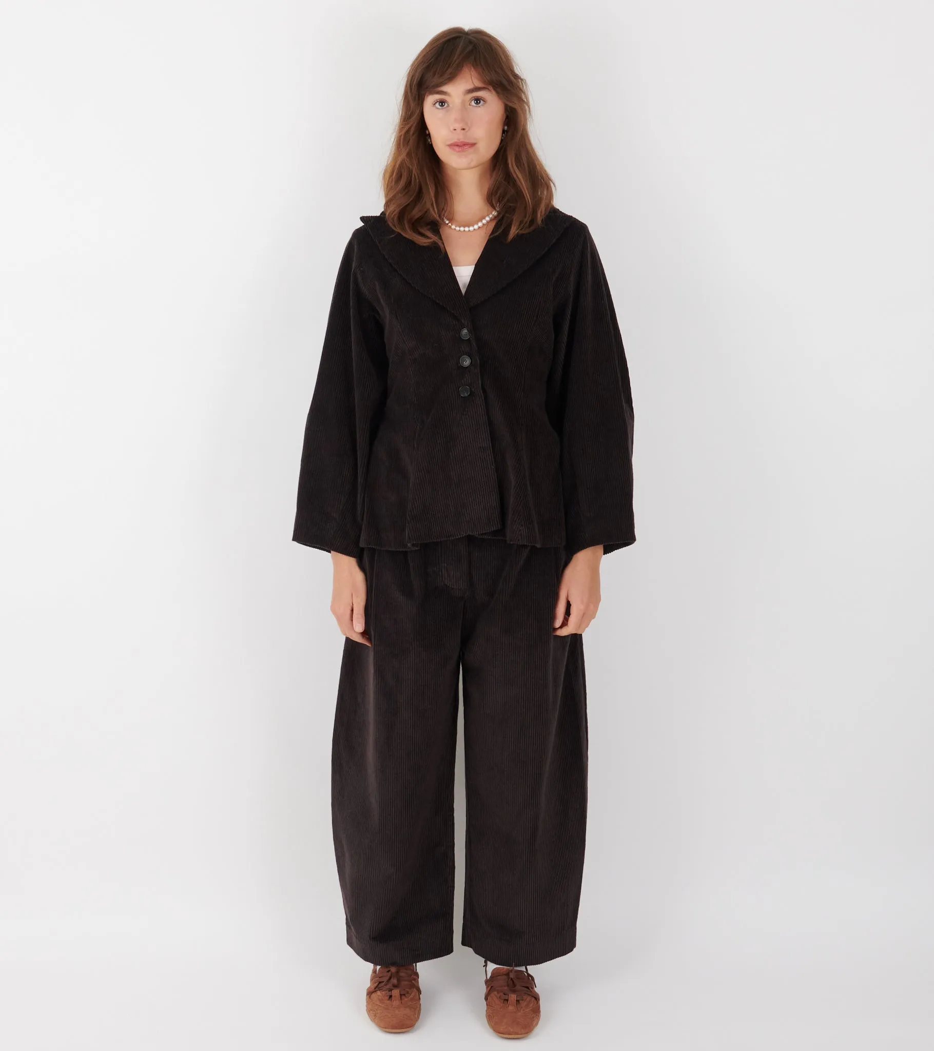 Japanese Two-Tone Corduroy Robyn Trouser Taupes sold by Dr. Adams product image thumbnail 2