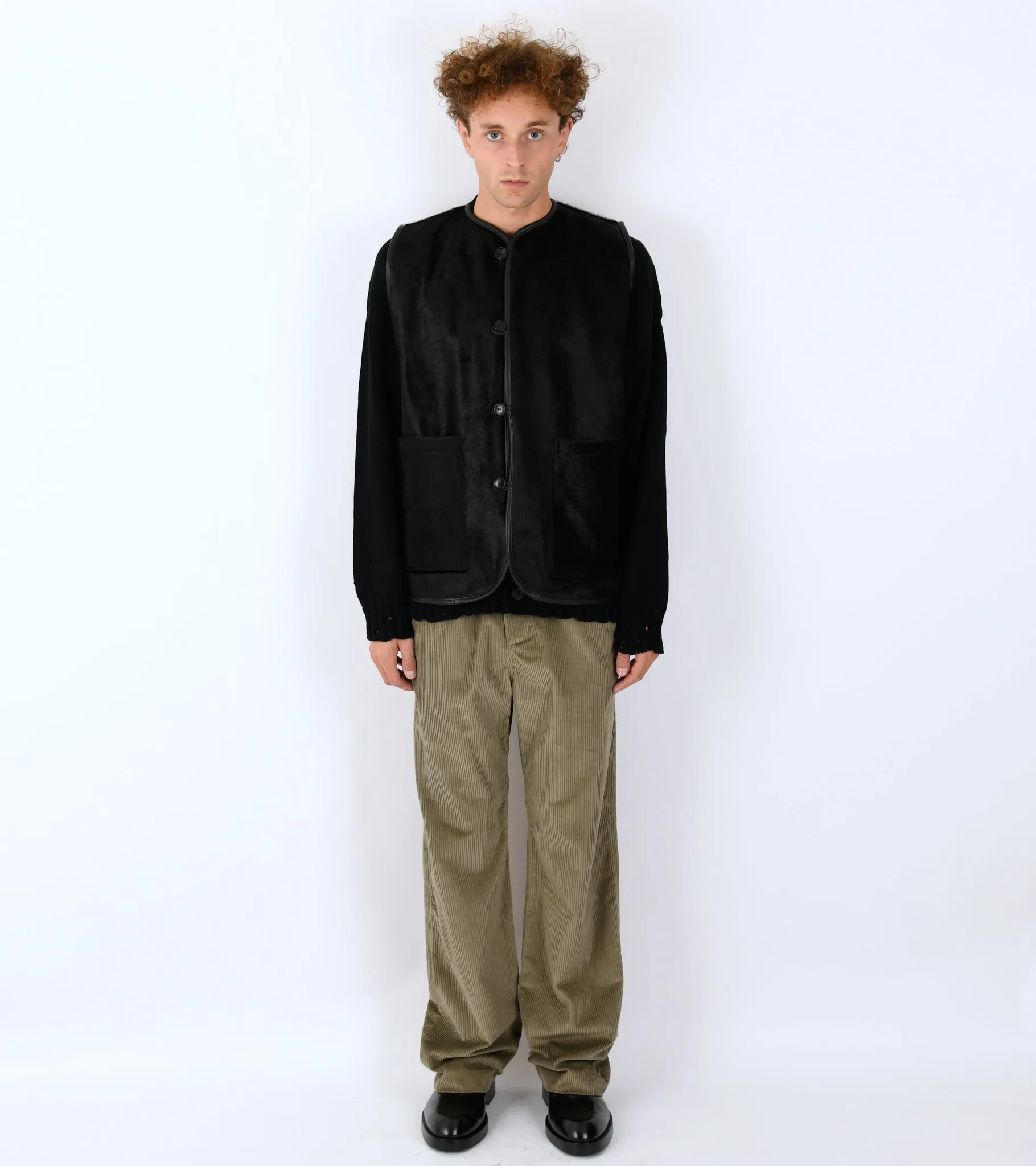 Hair On Leather Hide River Vest Black sold by Dr. Adams product image thumbnail 3