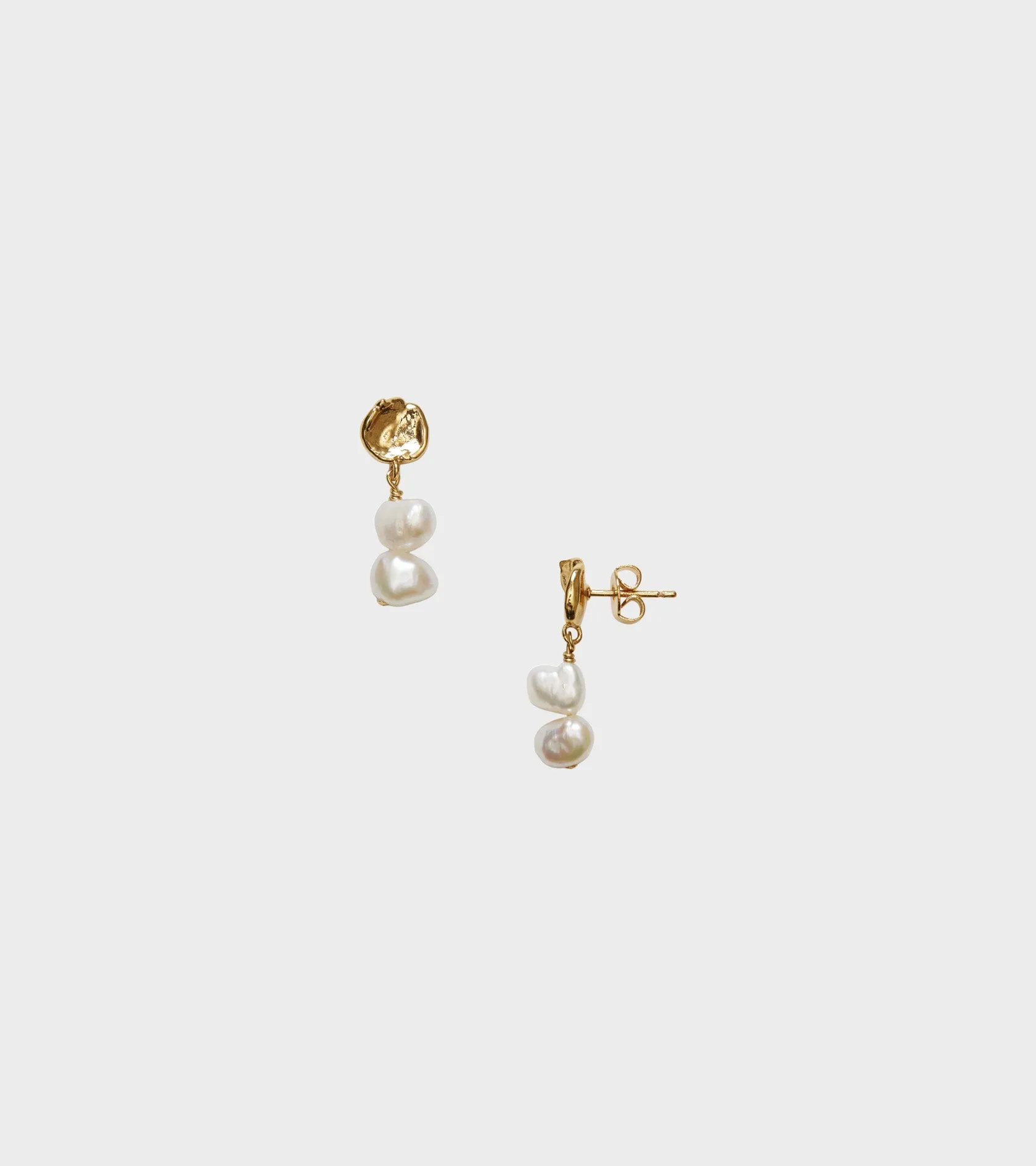 Pearly Drop Earring-Short Gold sold by Dr. Adams
