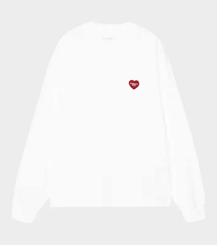 W L/S Heart Patch T-shirt White sold by Dr. Adams