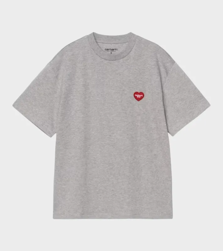 W S/S Heart Patch T-shirt Grey Heather made by Carhartt WIP