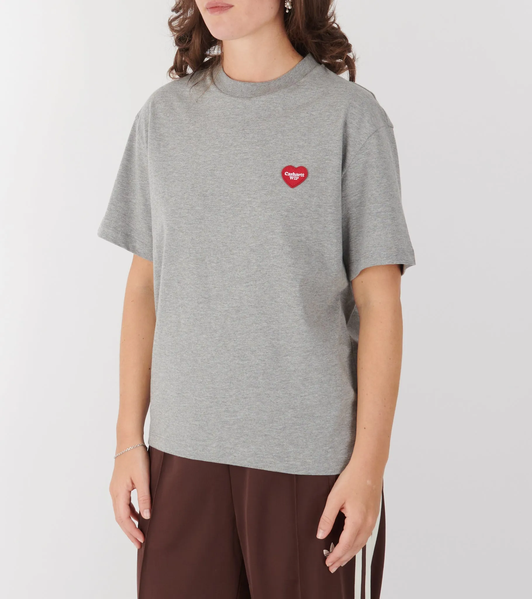 W S/S Heart Patch T-shirt Grey Heather sold by Dr. Adams product image thumbnail 4