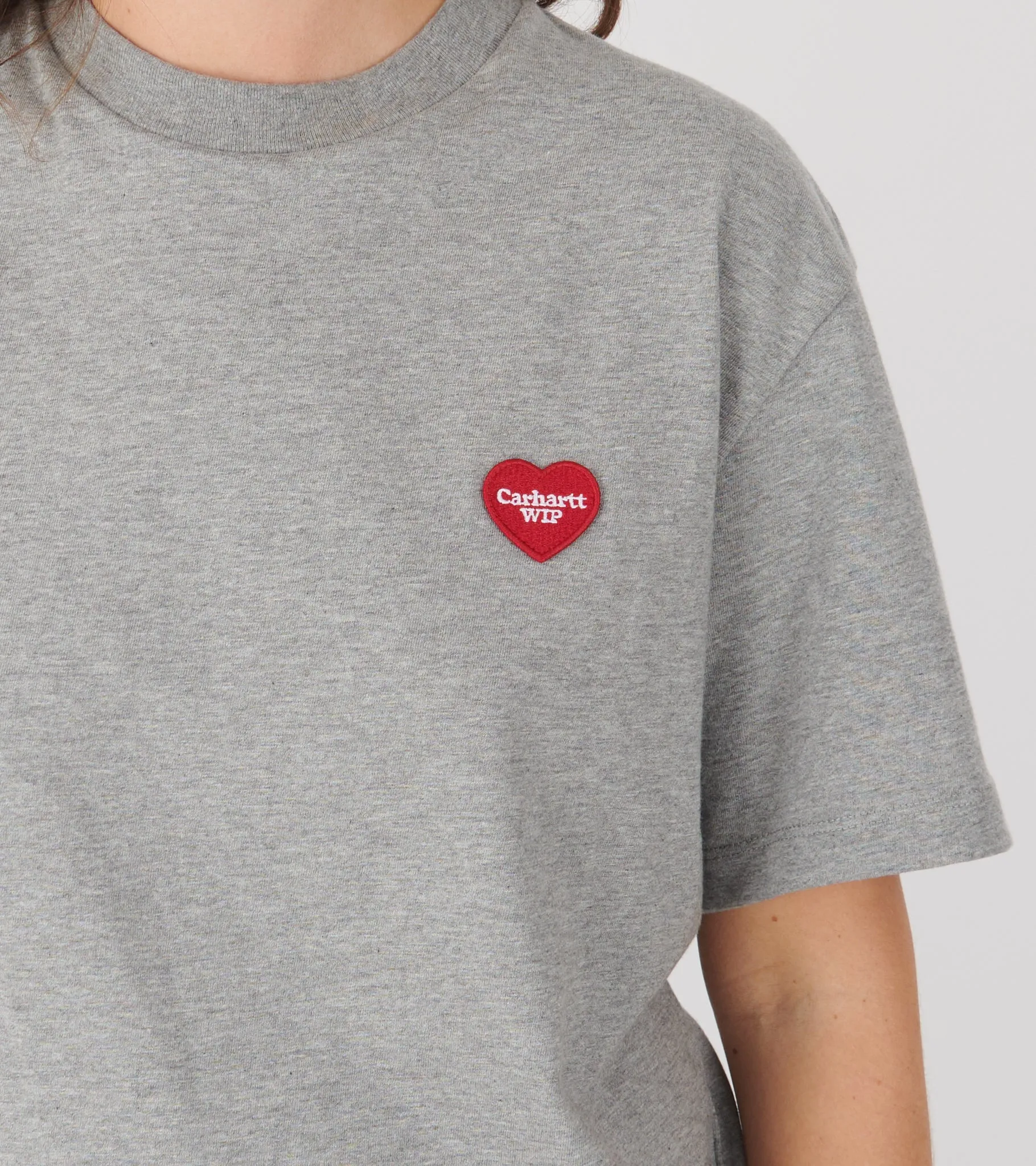W S/S Heart Patch T-shirt Grey Heather sold by Dr. Adams product image thumbnail 5