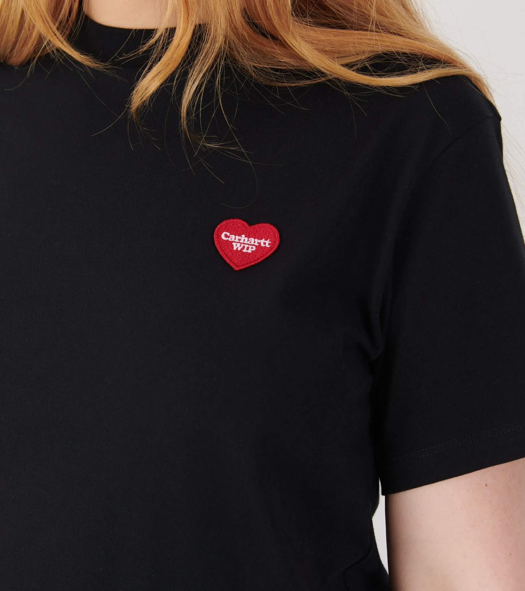 W S/S Heart Patch T-shirt Black sold by Dr. Adams product image thumbnail 4