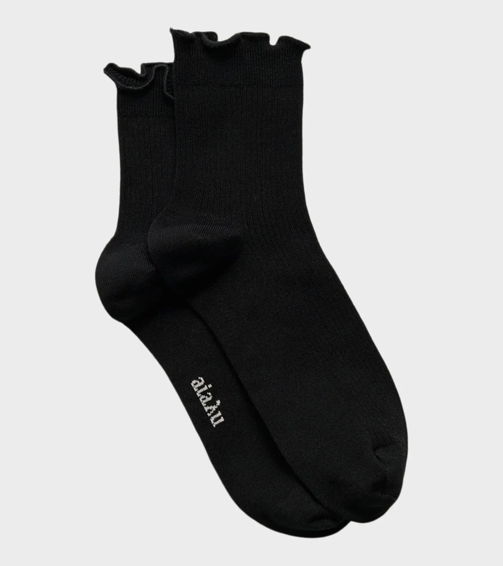 Cotton Frill Sock Black sold by Dr. Adams