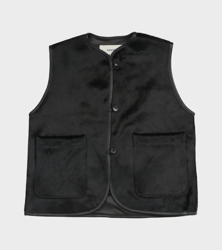 Hair On Leather Hide Ella Vest Black sold by Dr. Adams