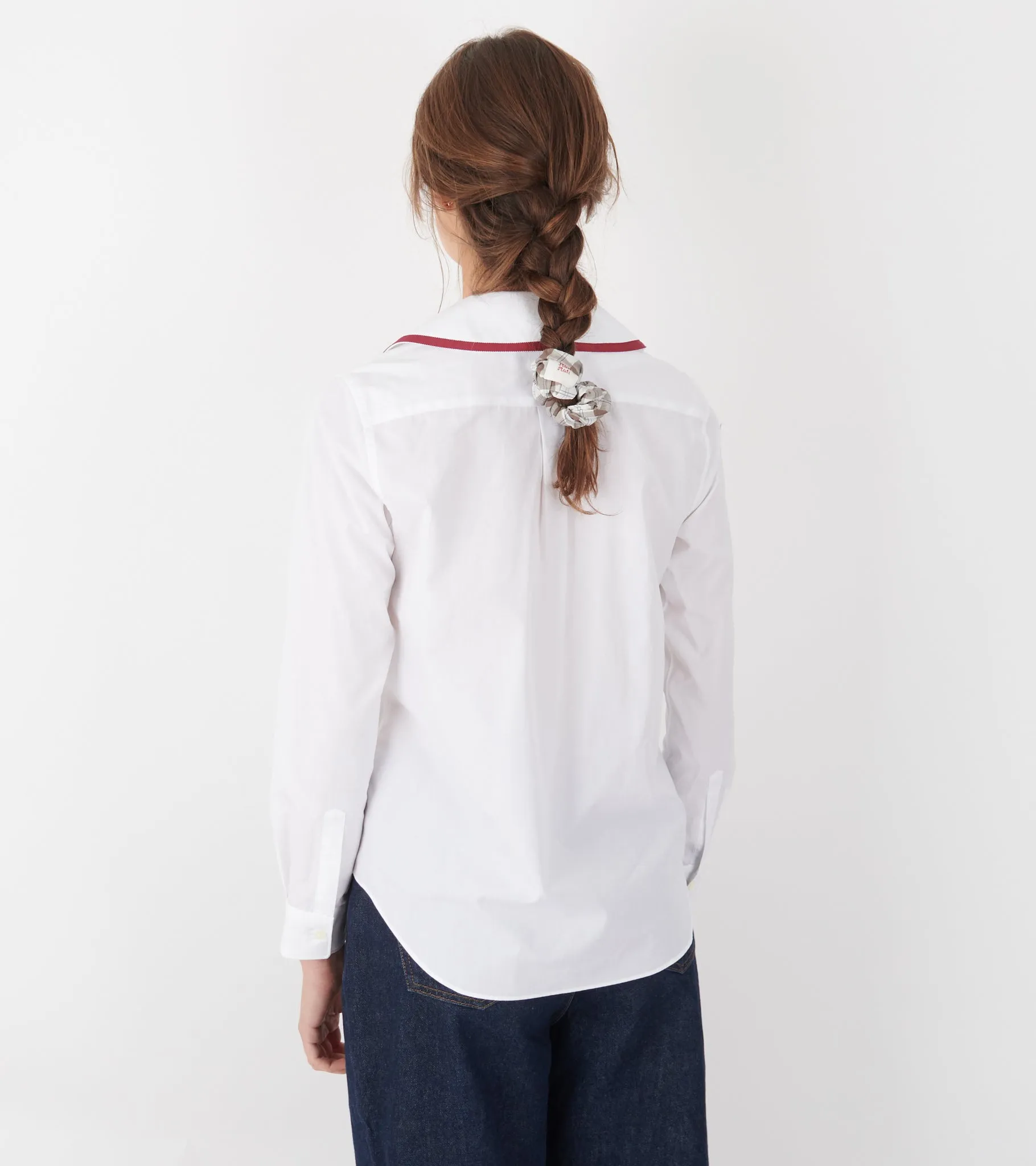 Round Collar Shirt Red/White sold by Dr. Adams product image thumbnail 5