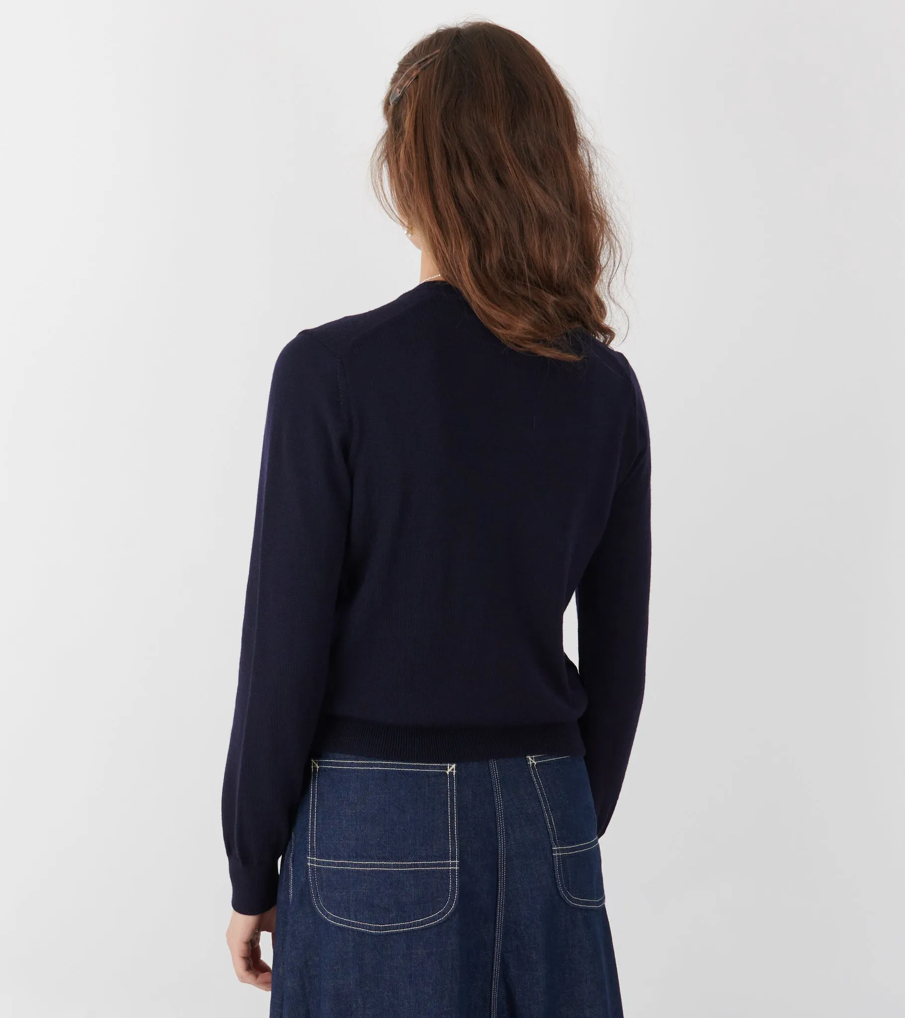 Bow Cardigan Navy sold by Dr. Adams product image thumbnail 5
