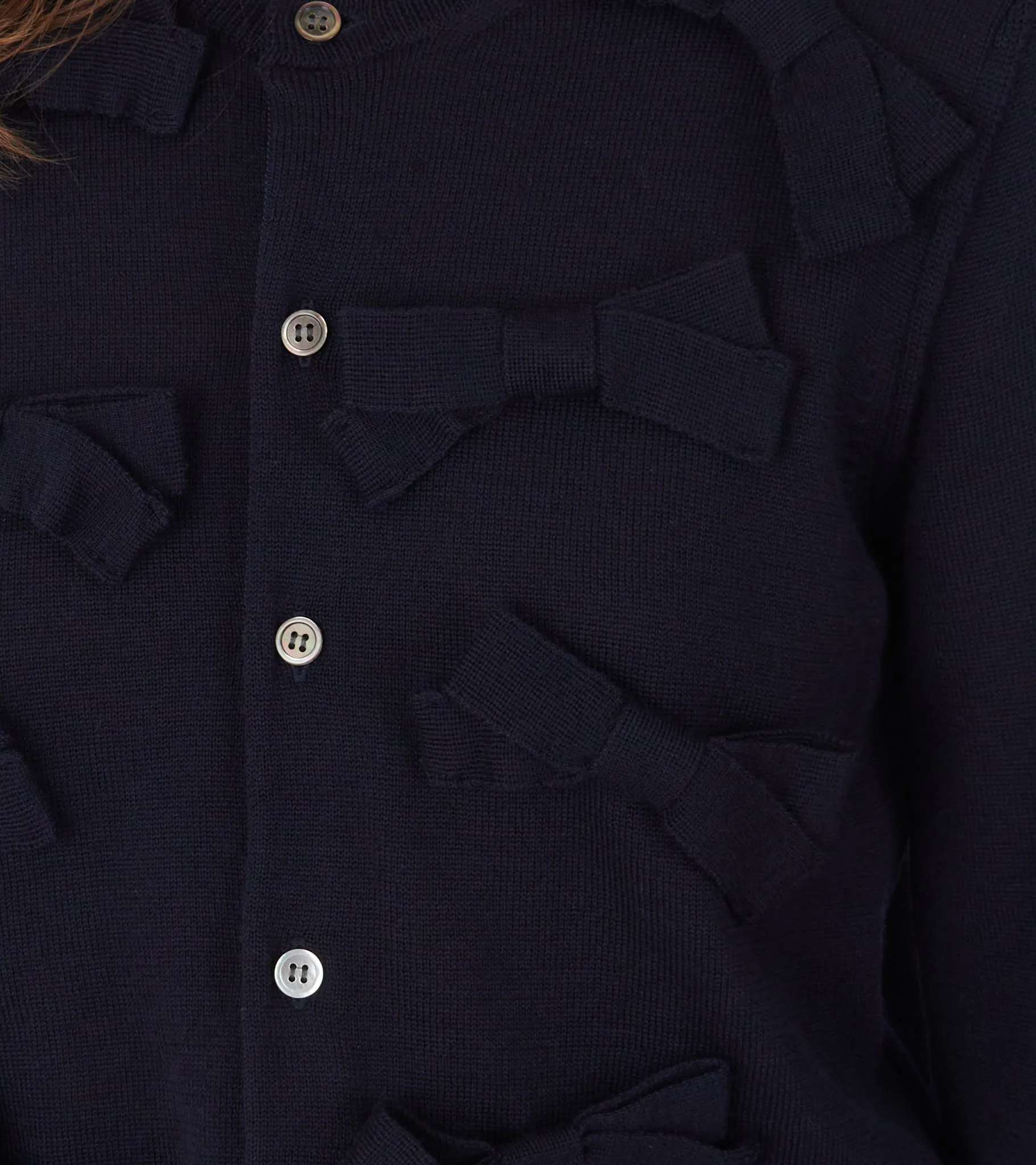 Bow Cardigan Navy sold by Dr. Adams product image thumbnail 4