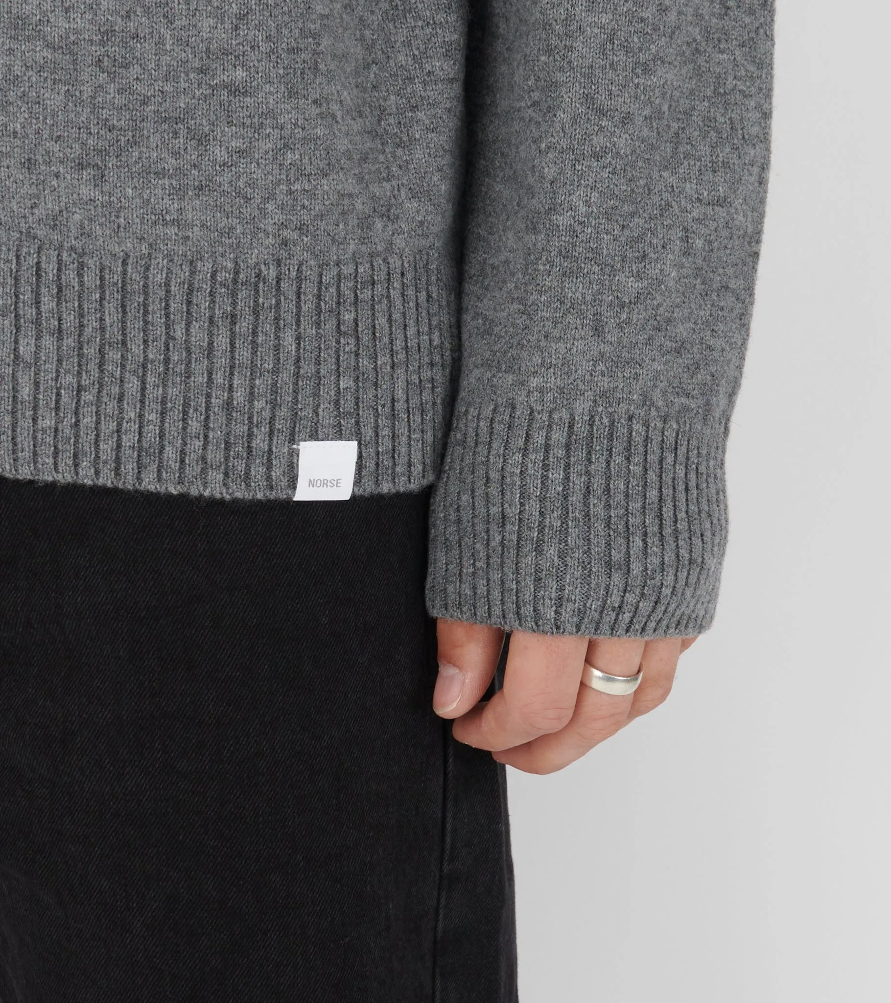 Norse Standard Merino Lambswool Sweater Grey Melange sold by Dr. Adams product image thumbnail 4