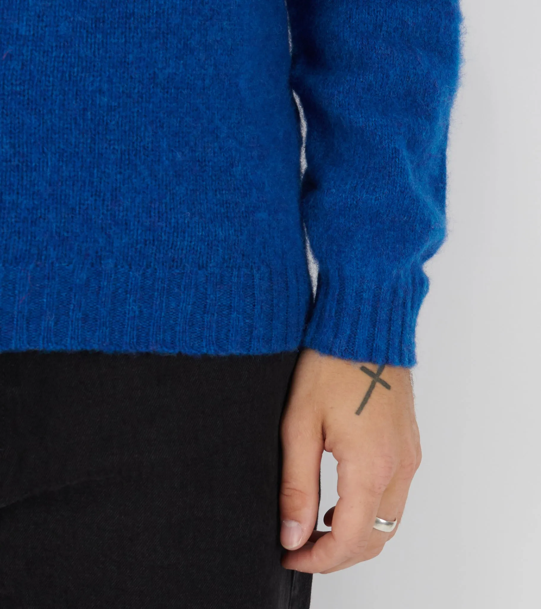 Birnir Brushed Lambswool Sweater Estate Blue sold by Dr. Adams product image thumbnail 4