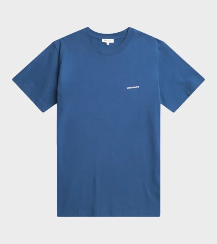 Johannes Organic Norse Logo Print T-Shirt Estate Blue sold by Dr. Adams