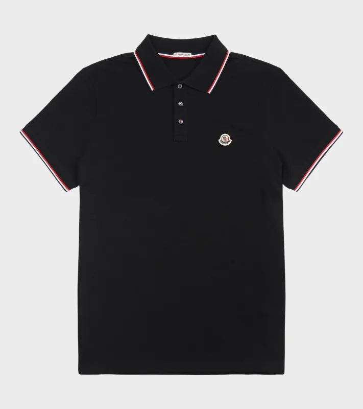 S/S Tricolar Polo Black sold by Dr. Adams